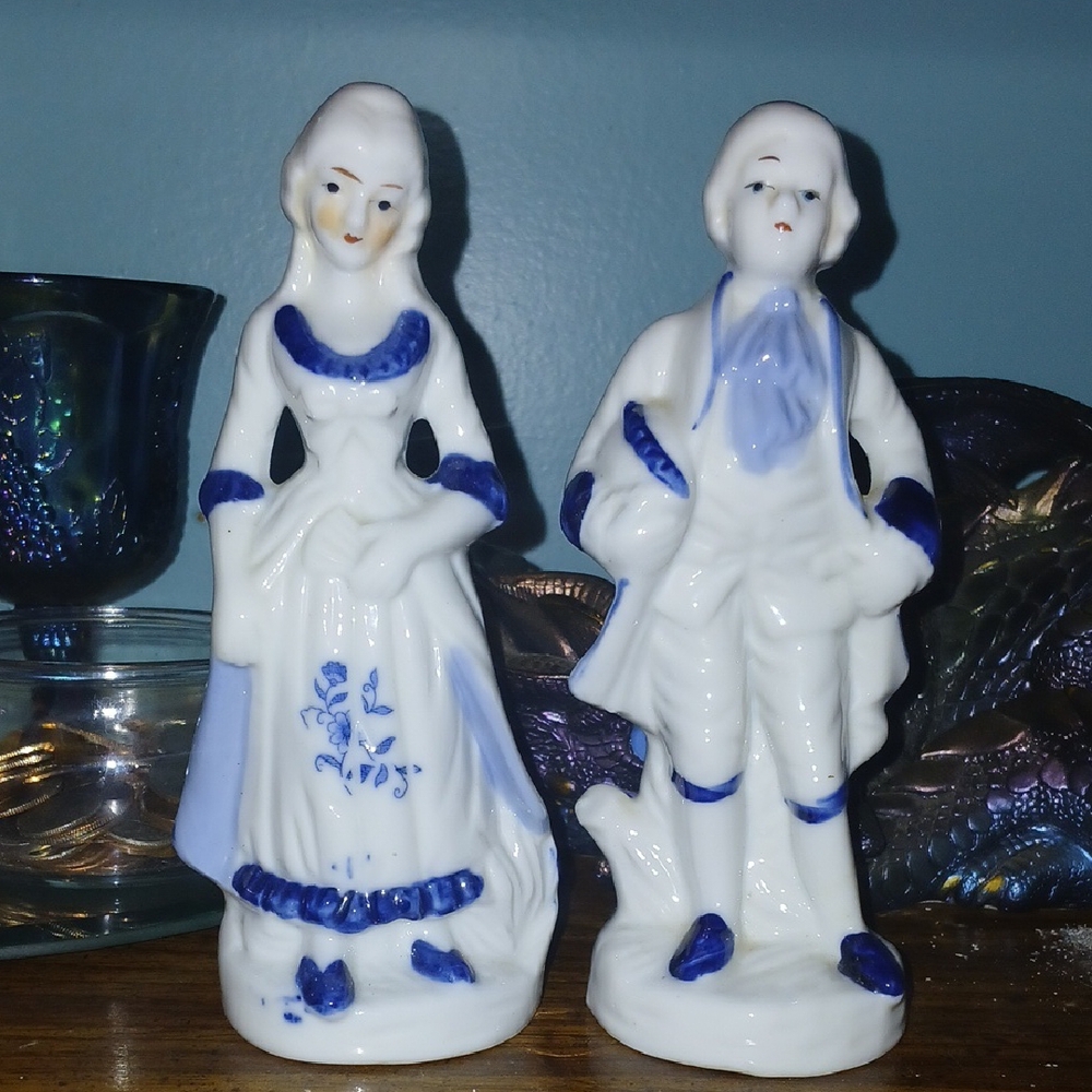 Blue and White Porcelain Figurines